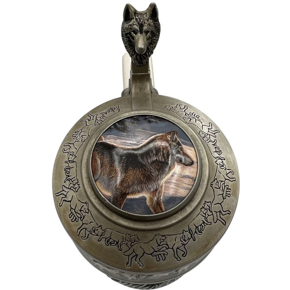 VTG Budweiser 2000 3D Mug The Wolf Pack Series Run For The Moment Stein CS471 - Picture 6 of 16